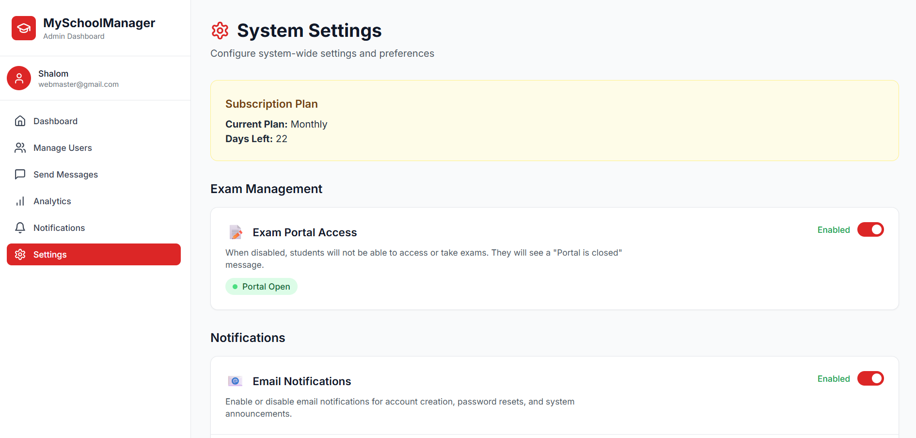 Dashboard Screenshot 1